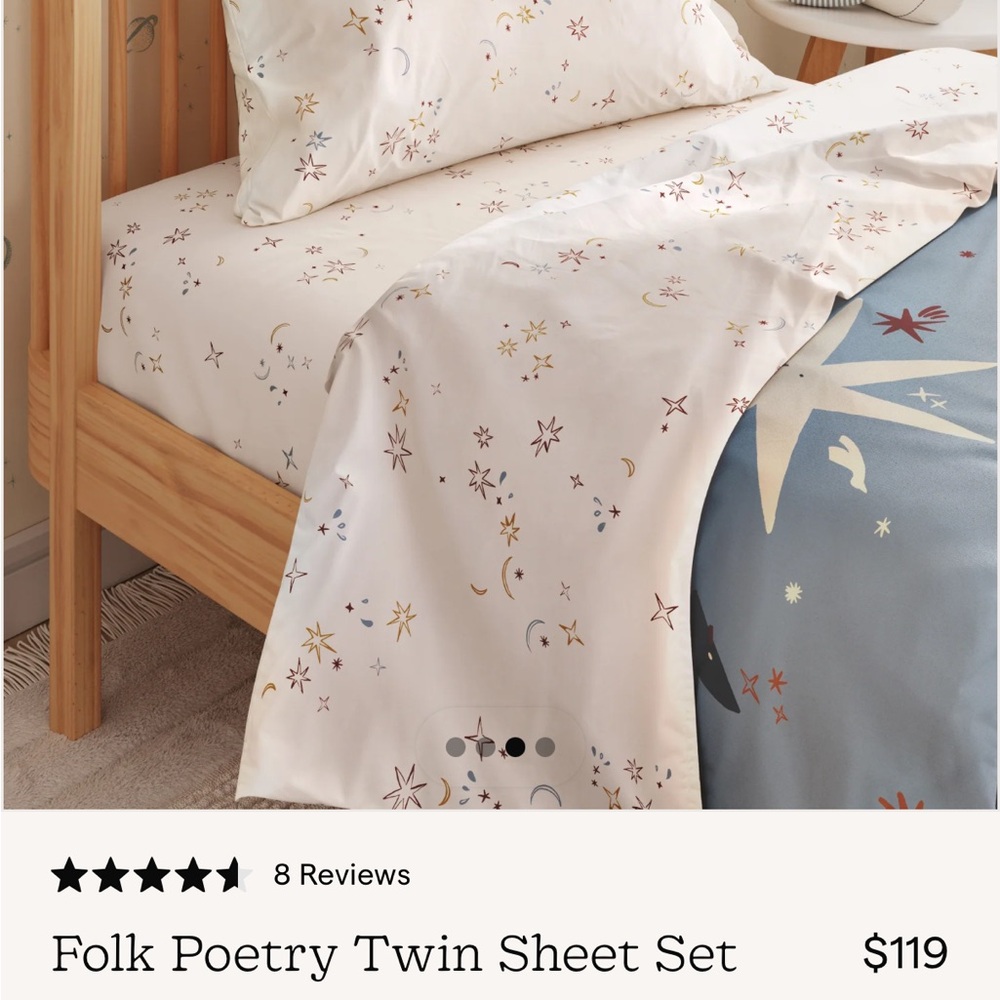 Twin Sheet Set for kids bed